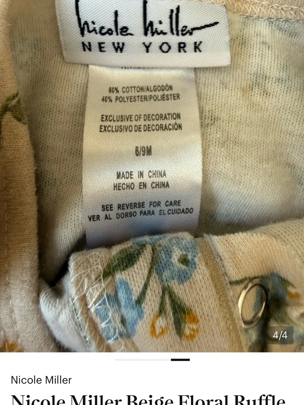 Nicole Miller Baby Footed Sleeper Bundle Floral & Quilted Sage Green One Piece